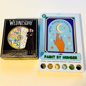 NIB ✔️ Wednesday The Card Game with free gift - Seek Magic Paint By Number Set